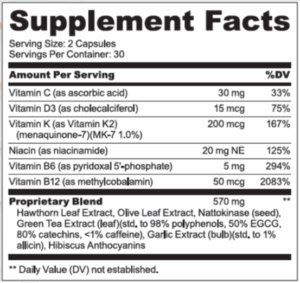 Cardio Shield Supplement Fact