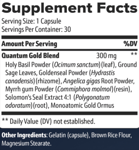 GoldAlign Supplement Facts