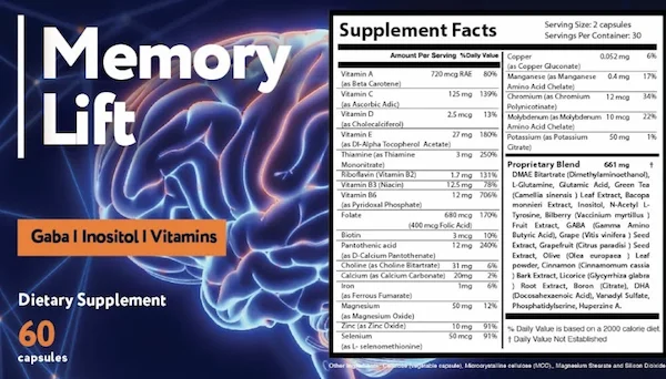 Memory Lift Supplement Facts
