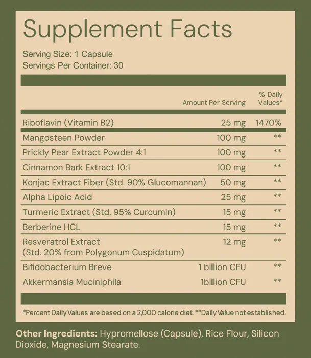 Salo GLP-1 Booster Supplement Facts