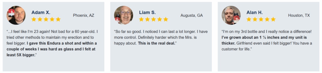 Endura Naturals Male Enhancement Customer Reviews